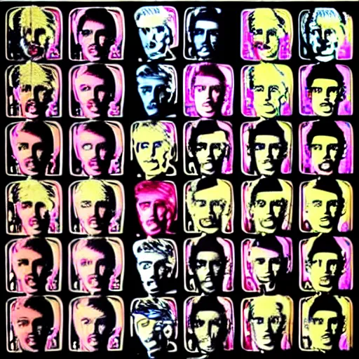 Image similar to vladimir zelenskiy. face like in his photographs. intricate sticker design by andy warhol