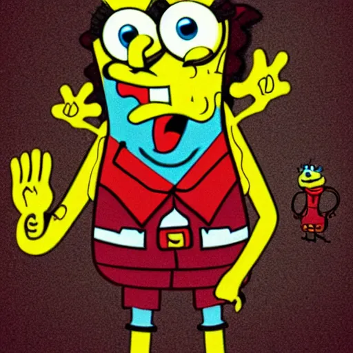 Image similar to Spongebob as the devil