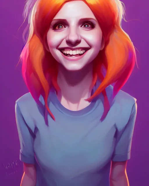 Prompt: a portrait of a beautiful full body Hayley Williams smiling, art by lois van baarle and loish and ross tran and rossdraws and sam yang and samdoesarts and artgerm, digital art, highly detailed, intricate, sharp focus, Trending on Artstation HQ, deviantart, unreal engine 5, 4K UHD image