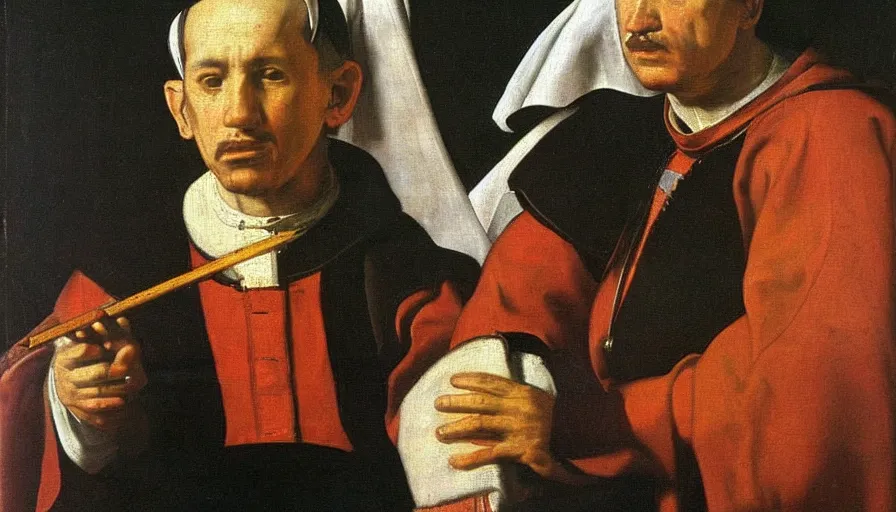 Prompt: painting by diego velazquez, pope of innocent x, detailed, stunning