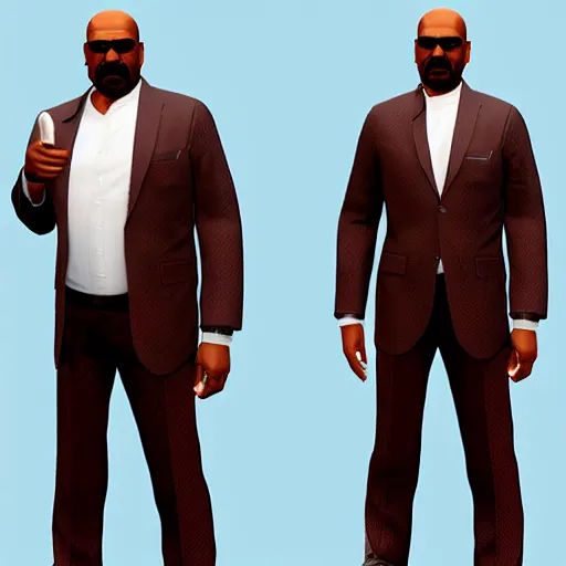 Prompt: 3D model, Steve Harvey in Grand Theft Auto V