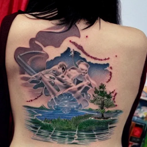 Image similar to realistic tattoo of Kino’s Journey (2003)