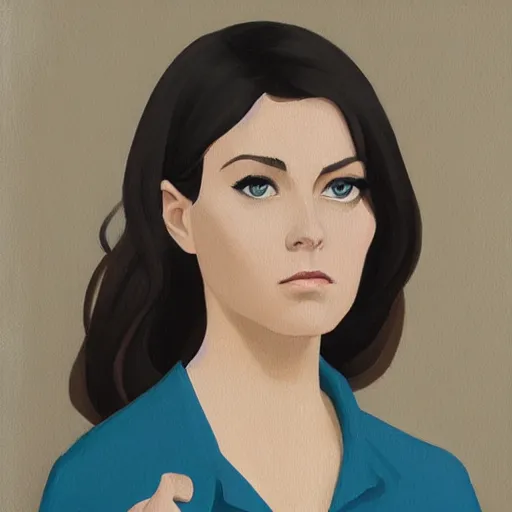 Prompt: a gallery painting by Phil noto of a beautiful heroine. Painted in the style of Phil noto.