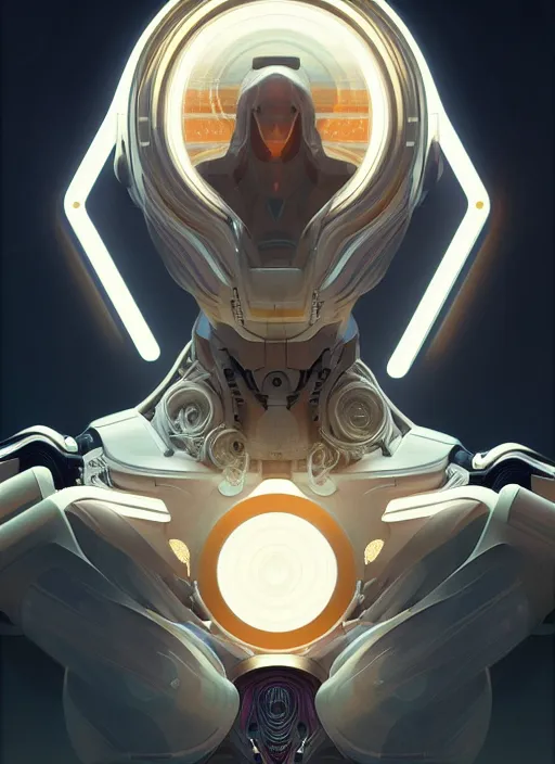 Image similar to symmetry!! portrait of robot, sci - fi, intricate, highly detailed, dynamic lighting, digital art, digital painting, artstation, wlop, sharp focus, illustration, art by artgerm and greg rutkowski and alphonse mucha, 8 k