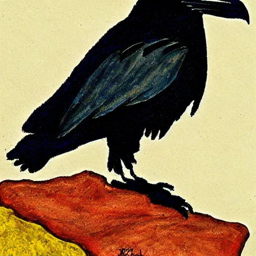 Image similar to raven - shaman, prehistoric art