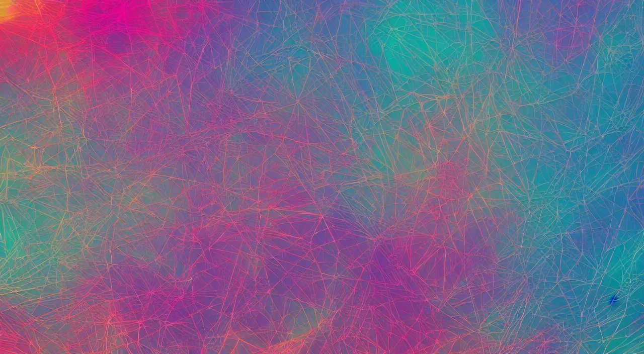 Prompt: A desktop wallpaper that visualizes AI, blend elements, stylistic, visualize, Machine Learning, vivid colors, geometric but organic, iPhone wallpaper, surrealism