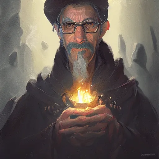 Image similar to portrait of rincewind by greg rutkowski