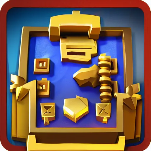 Prompt: chest full of treasure in clash royale