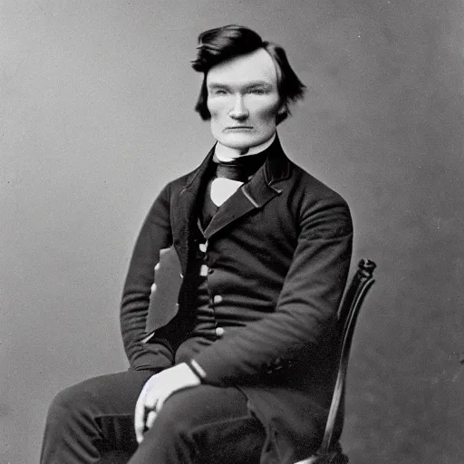 Prompt: a photograph from 1 8 6 5 of conan o'brien as a union general