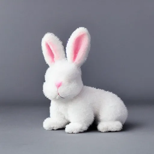 Image similar to a toy look like a fluffy bunny