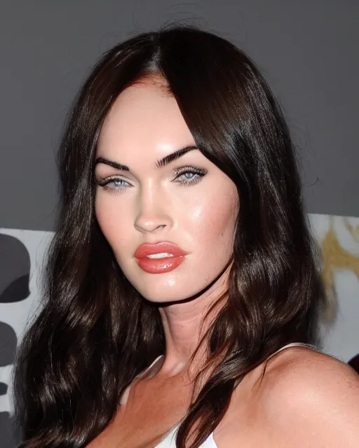 Prompt: megan fox made out of mayonnaise, human face made out of mayonnaise, megan fox wearing white mayonnaise on her face