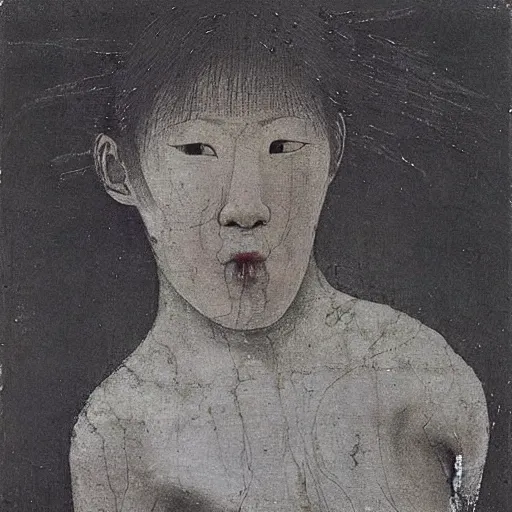 Image similar to “ a korean water zombie by leonardo da vinci ”