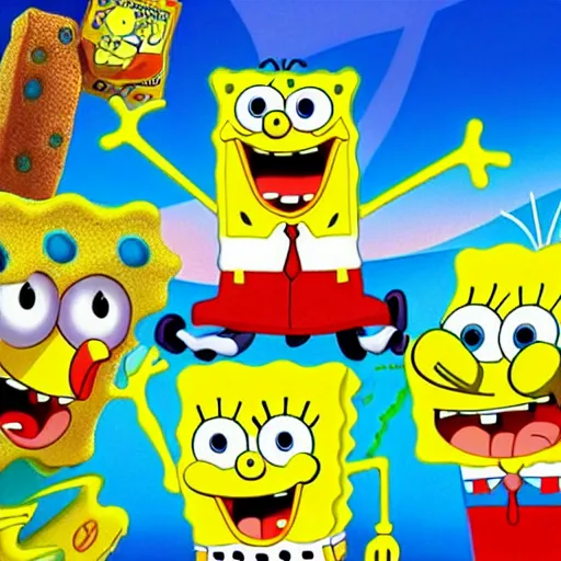 Prompt: spongebob, cartoon, childrens show