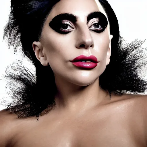 Image similar to A portrait of lady Gaga, 8k