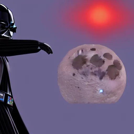 Prompt: darth vader removing his mask for the first time indie moon photo - realistic 4 k