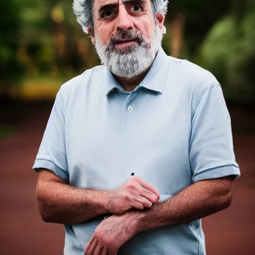 Image similar to portrait photo still of real life rick sanchez 8 k, 8 5 mm f 1. 8