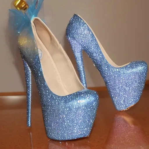 Image similar to a cyport cinderella with her crystal high heel - h 4 2 0