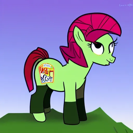 Image similar to lalo salamanca from better call saul as a pony in my little pony