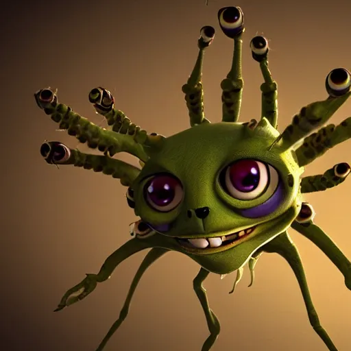 cute furry alien creature with many eyes, many arms, | Stable Diffusion ...