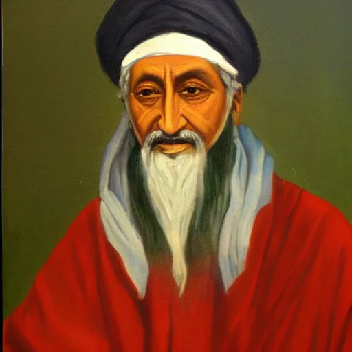 Image similar to ibn khaldun, oil painting