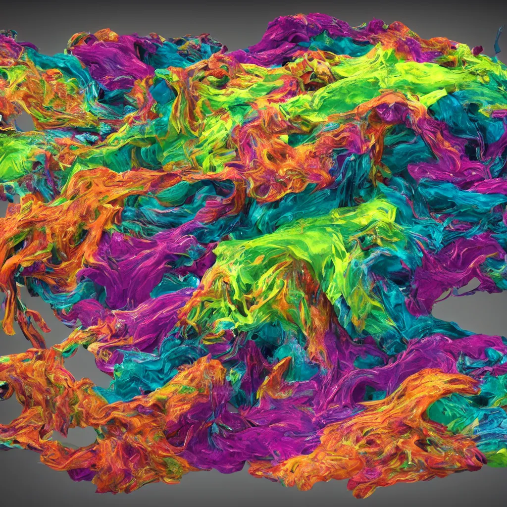 Image similar to painful pleasures by lynda benglis, octane render, colorful, 4 k, 8 k