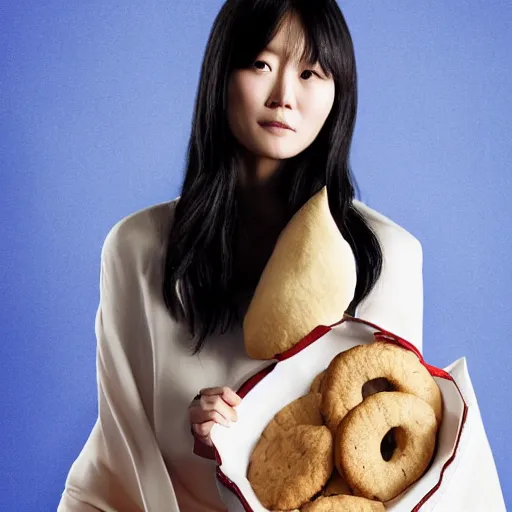 Image similar to doona bae in a commercial film for lorna doone cookies, promotional image, high quality, studio lighting,