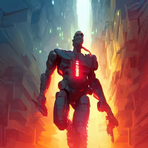 Image similar to hero world the terminator, behance hd by jesper ejsing, by rhads, makoto shinkai and lois van baarle, ilya kuvshinov, rossdraws global illumination