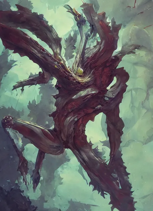 Image similar to semi reallistic gouache gesture painting, by yoshitaka amano, by ruan jia, by Conrad roset, by dofus online artists, detailed anime 3d render pineaple alien monster, pineaple terrible alien monster, antrophomorfic pineaple leaves , portrait, cgsociety, artstation, rococo mechanical, Digital reality, sf5 ink style, dieselpunk atmosphere, gesture drawn