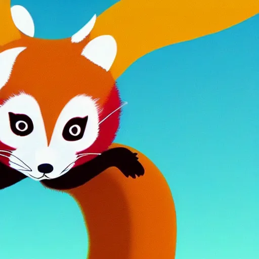 Image similar to mind game red panda by MASAAKI YUASA