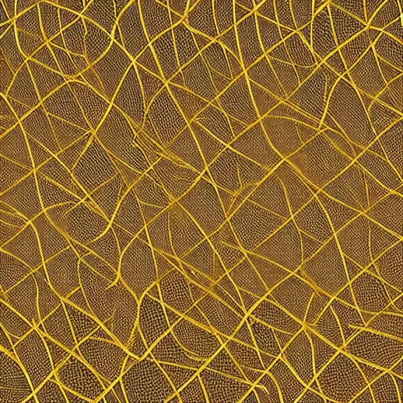 Prompt: neural lattice as gold pearlescent luxury mesh, complex lace pattern, connexions, tangled and regular, entwined, subtle color gradient, high resolution, insanely high quality, high precision, detailed render, 4K, shimmering golden vibes aesthetic