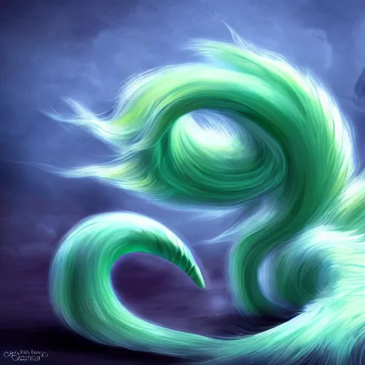 Image similar to Alolan Ninetails realistic digital art, trending on artstation