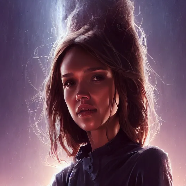 Image similar to the thing jessica alba john carpenter by stanley artgerm lau, wlop, rossdraws, frank frazetta, andrei riabovitchev, marc simonetti