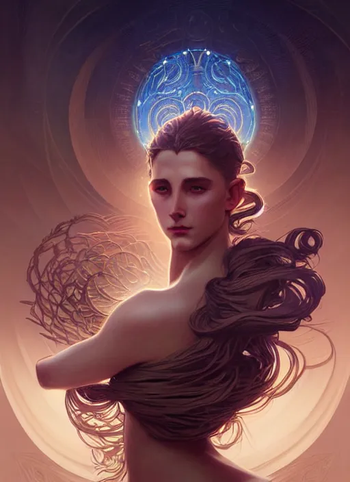 Image similar to a beautiful cinematic female sand goddess, galatic shamen with Quantum energy fantasy, fantasy magic, undercut hairstyle, dark light night, intricate, elegant, sharp focus, illustration, highly detailed, digital painting, concept art, matte, art by WLOP and Artgerm and Greg Rutkowski and Alphonse Mucha, masterpiece