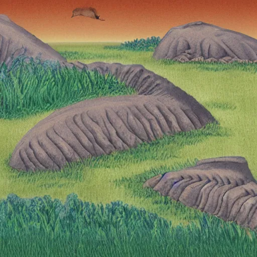 Prompt: triassic landscape