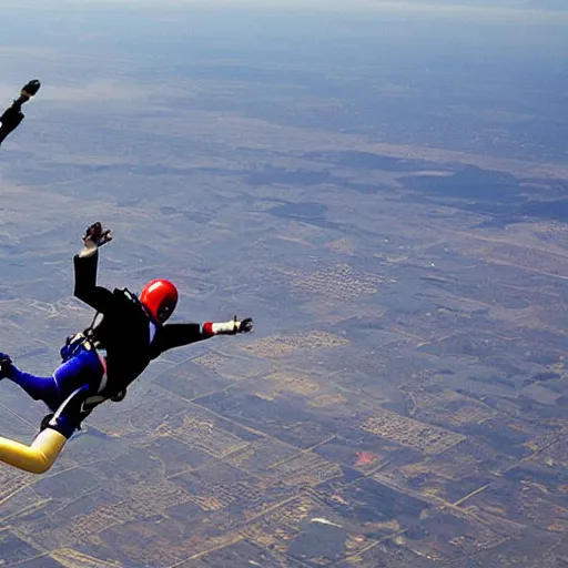 Image similar to donald trump skydiving,