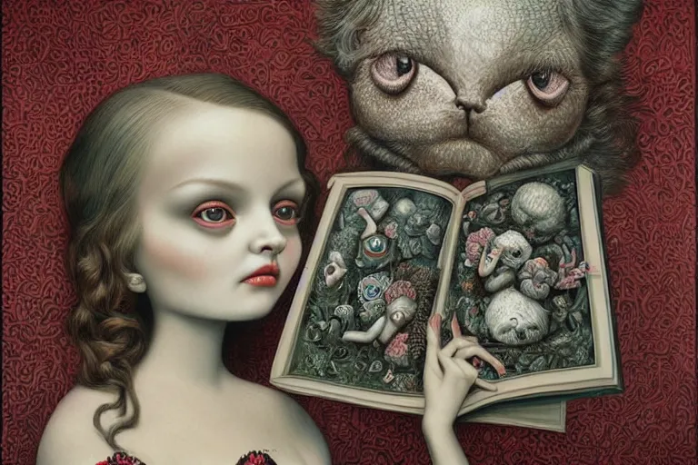 Image similar to insanely detailed art, Mark ryden style