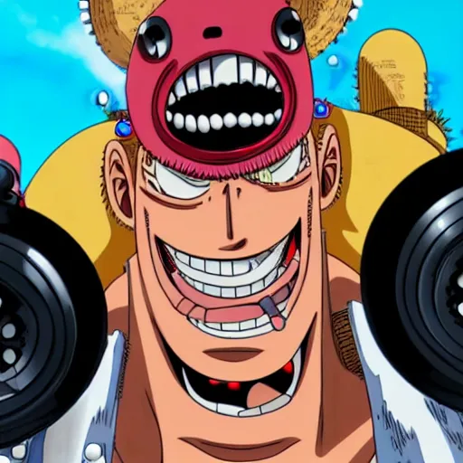 Prompt: a photo of one piece's franky the cyborg, hyper realistic face, cinematic, long shot, hyper detailed, 8 k resolution, sharp lends, wide lens