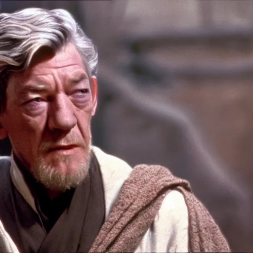 Image similar to Young Ian McKellen as Obi-Wan Kenobi, 4k, UHD