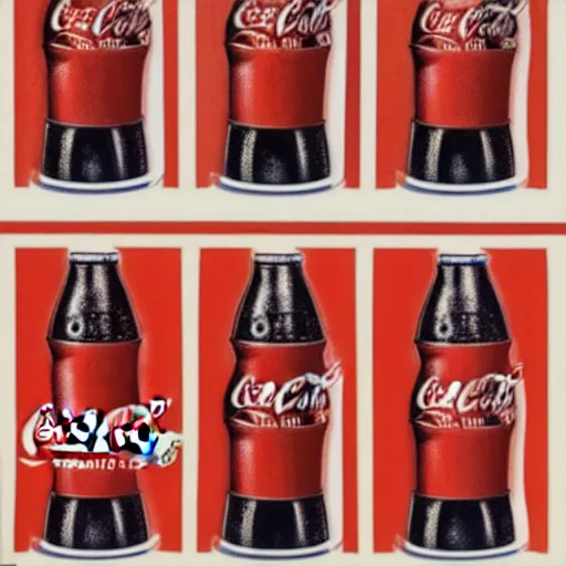 Prompt: A advertising for a coca cola featuring the beatles in the packaging