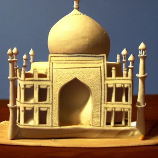 Image similar to cheese a reconstruction of the cheese taj mahal made ot of cheese, cheese