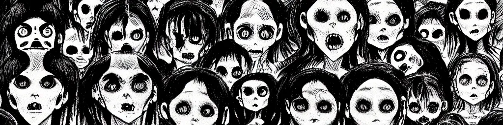 Image similar to Pattern, horror, creepy, dark, manga, pencil, inspired by junji ito, superior quality, masterpiece