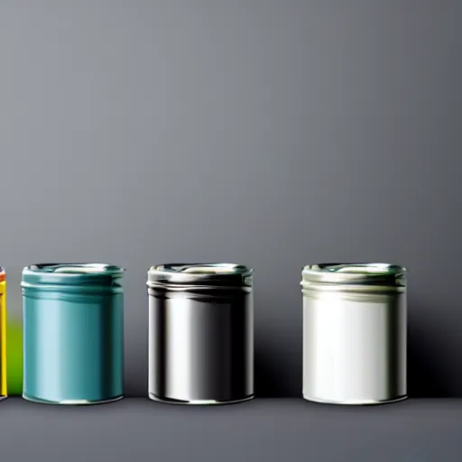 Prompt: can of paint, minimal, modern, color