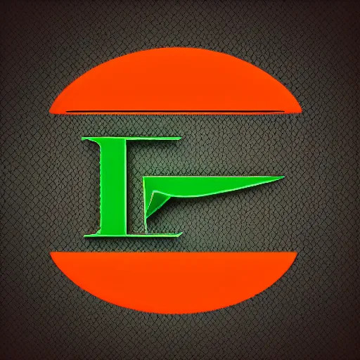 Image similar to l i f e typographic logo, vector, sharp, green on orange background,