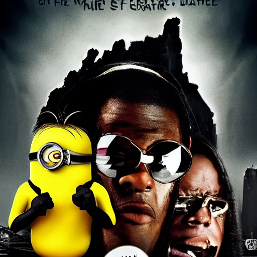 Image similar to poster for a movie like blade about a half - minion who hunts minions