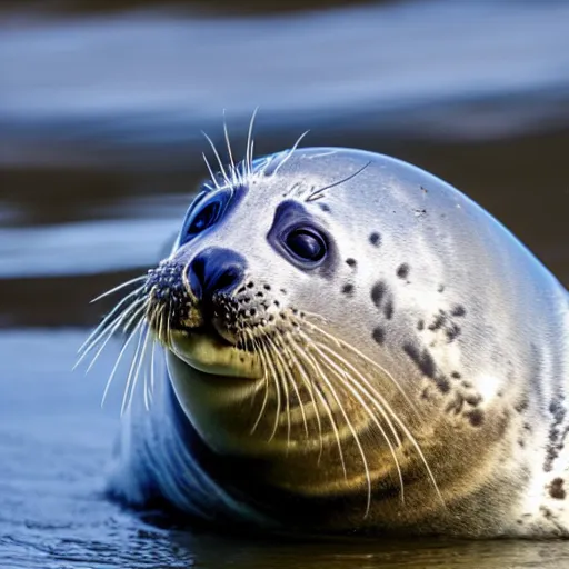 Image similar to adorable fat harbor seal smiling