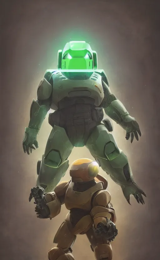 Prompt: chansey pokemon playing as master chief, oil on canvas, intricate, 8 k highly professionally detailed, hdr, cgsociety