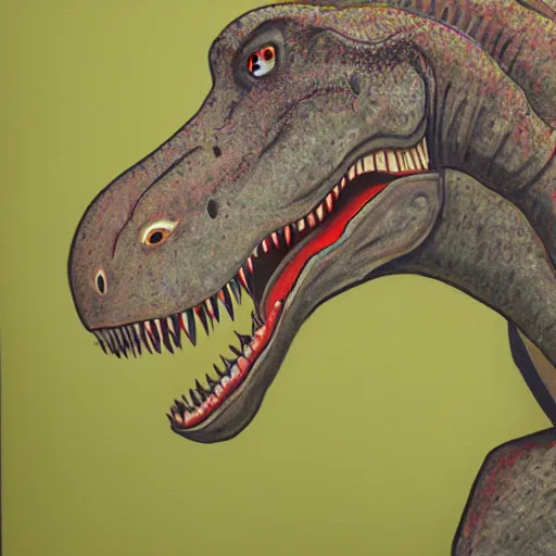 Image similar to a trex portrait