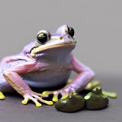 Image similar to frog emerging from yogurt