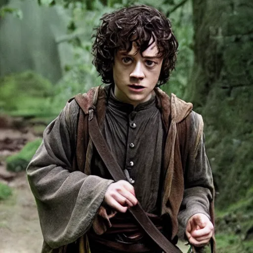 Prompt: harry styles as frodo in lord of the rings