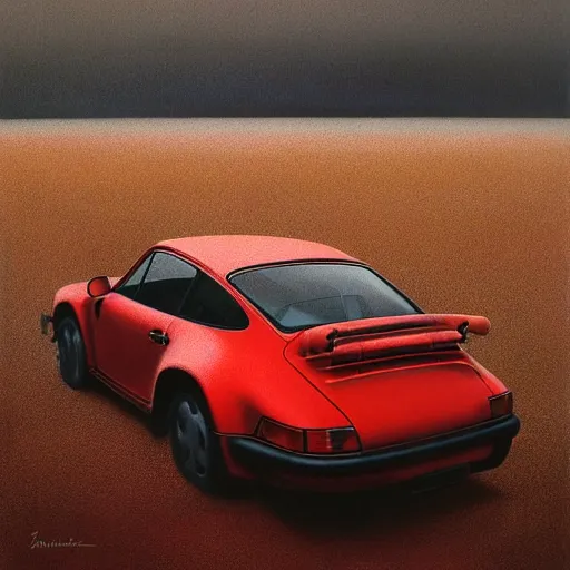 Affiche Automobile Porsche Summer Time